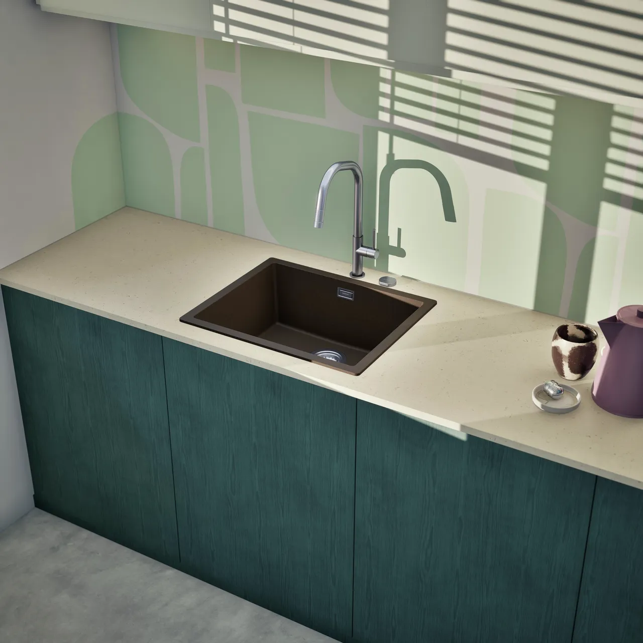 Obrázok Drez KAIA N-100L Bronze horné uloženie