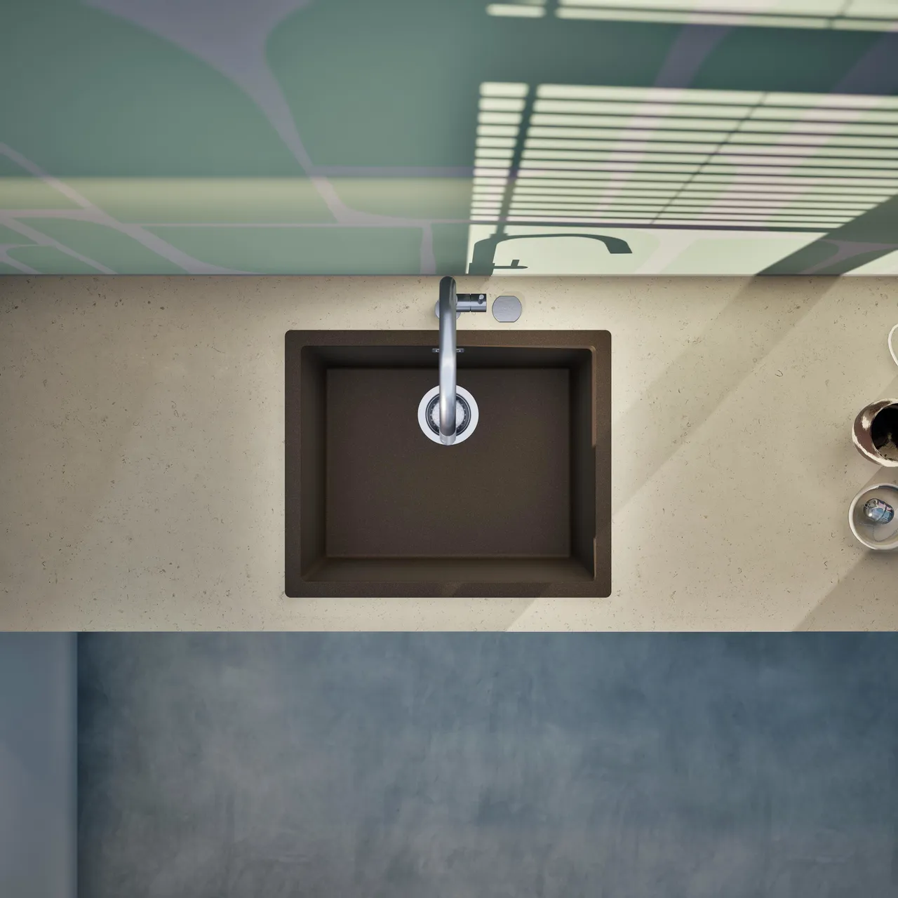 Obrázok Drez KAIA N-100L Bronze horné uloženie