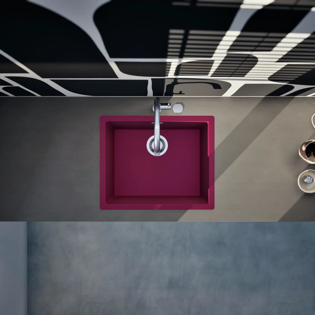 Obrázok Drez KAIA N-100L Berry horné uloženie