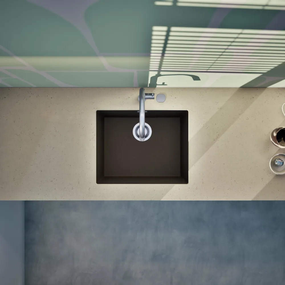 Obrázok Drez KAIA N-100L Bronze spodné uloženie