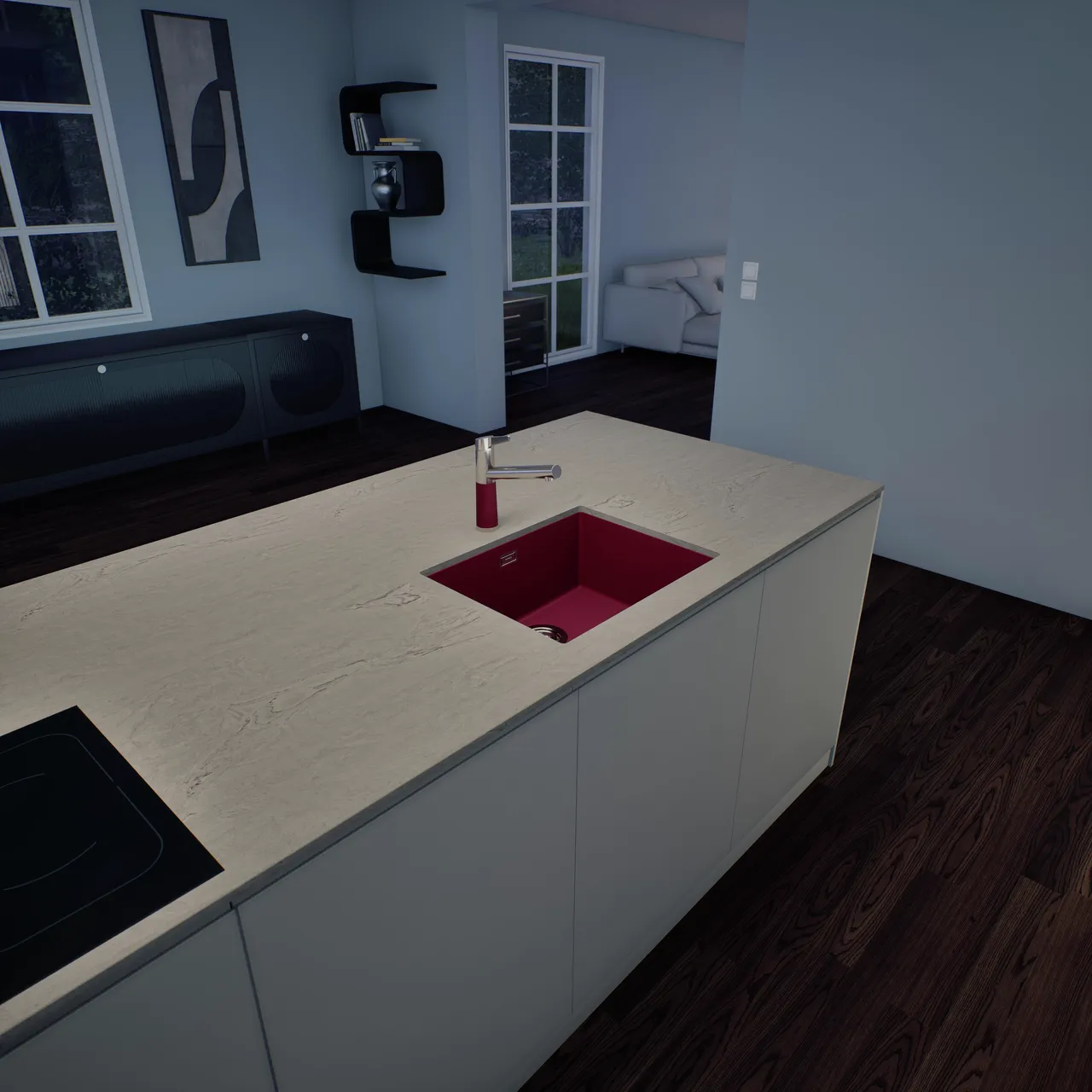 Obrázok Drez KAIA N-100L Berry spodné uloženie