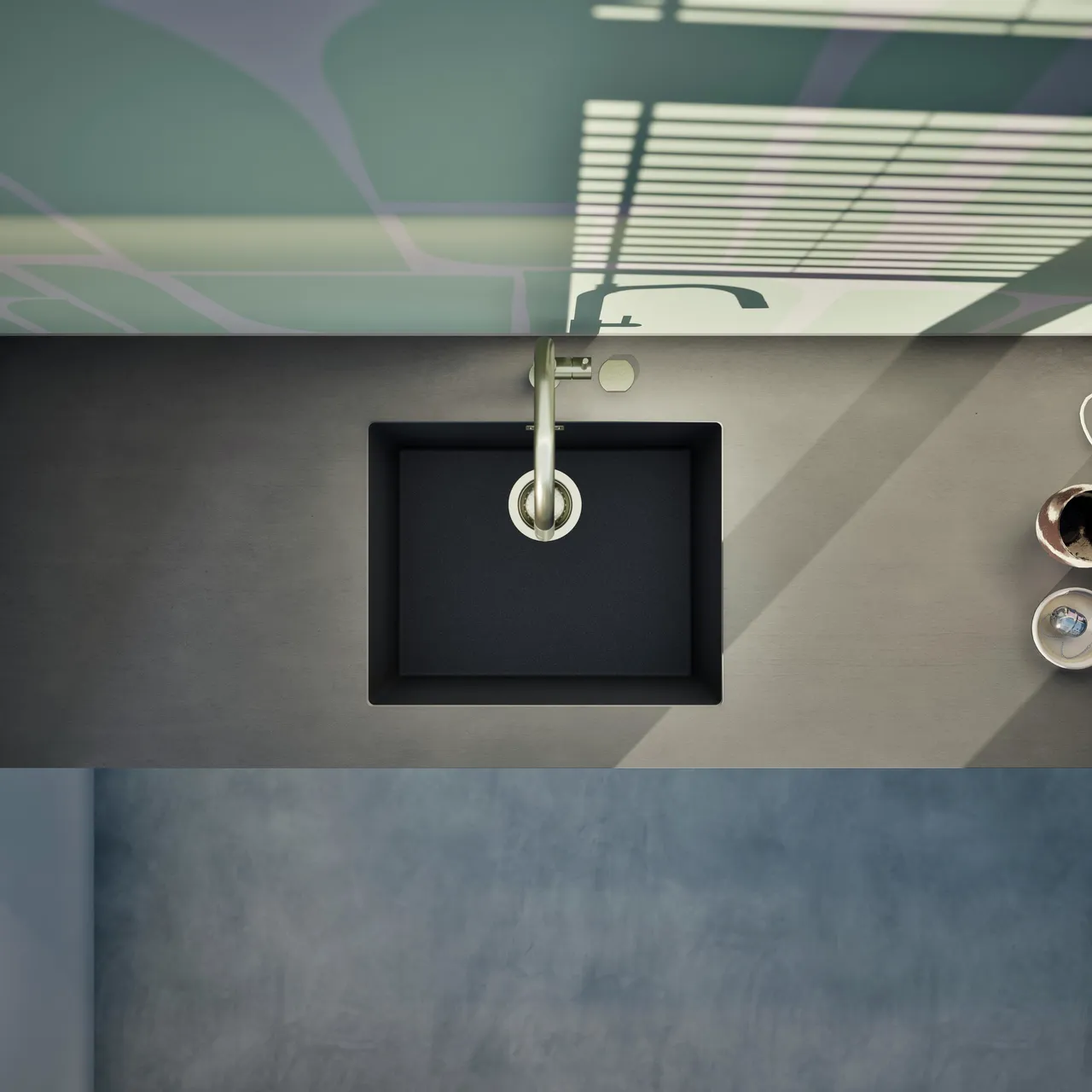 Obrázok Drez KAIA N-100L Magma spodné uloženie