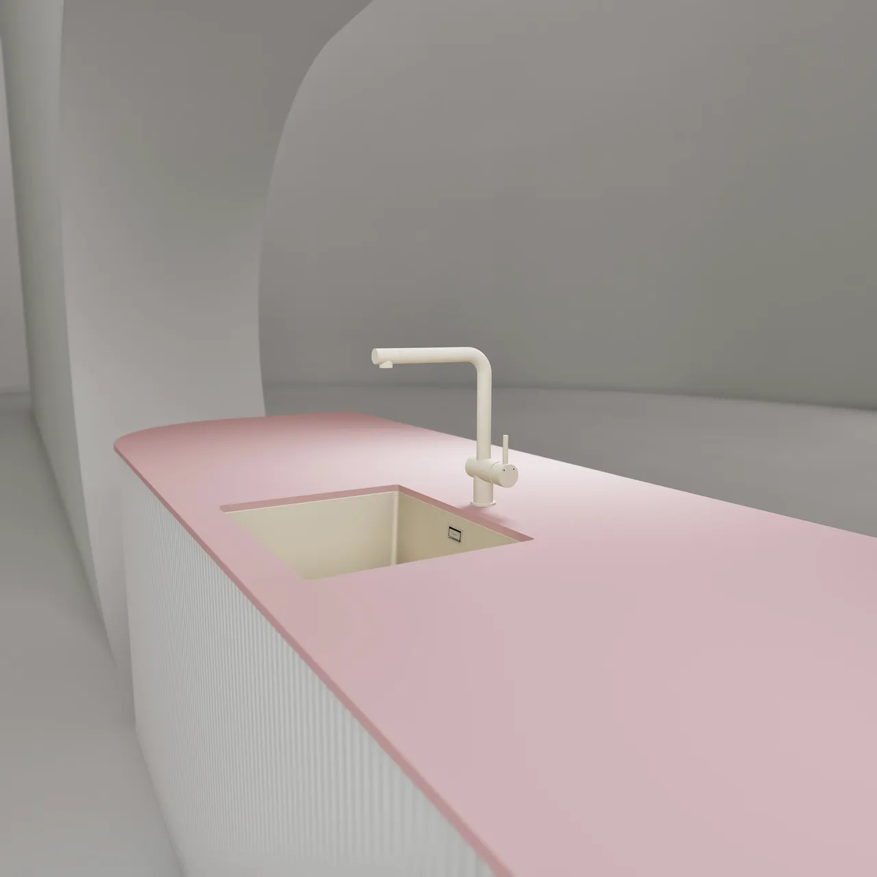 Obrázok Drez KAIA N-100L Magnolia spodné uloženie