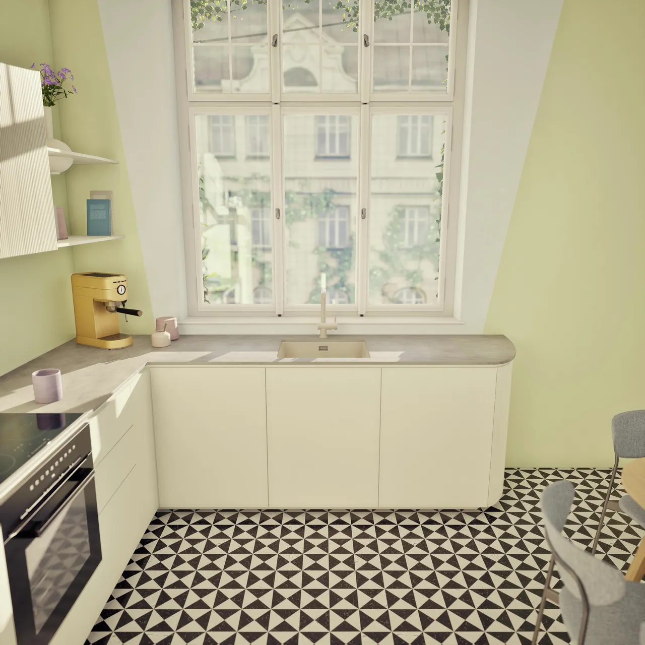 Obrázok Drez KAIA N-100L Magnolia spodné uloženie