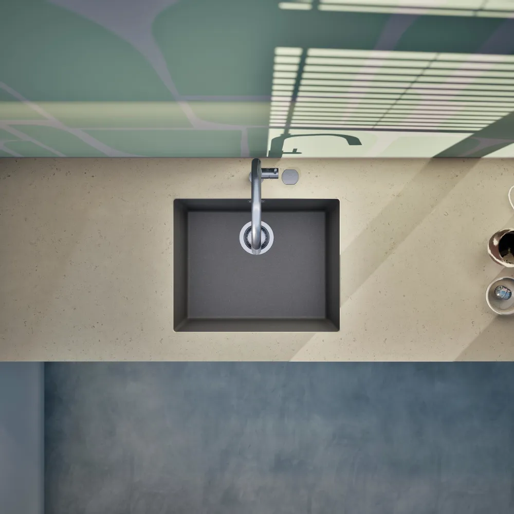 Obrázok Drez KAIA N-100L Silverstone spodné uloženie