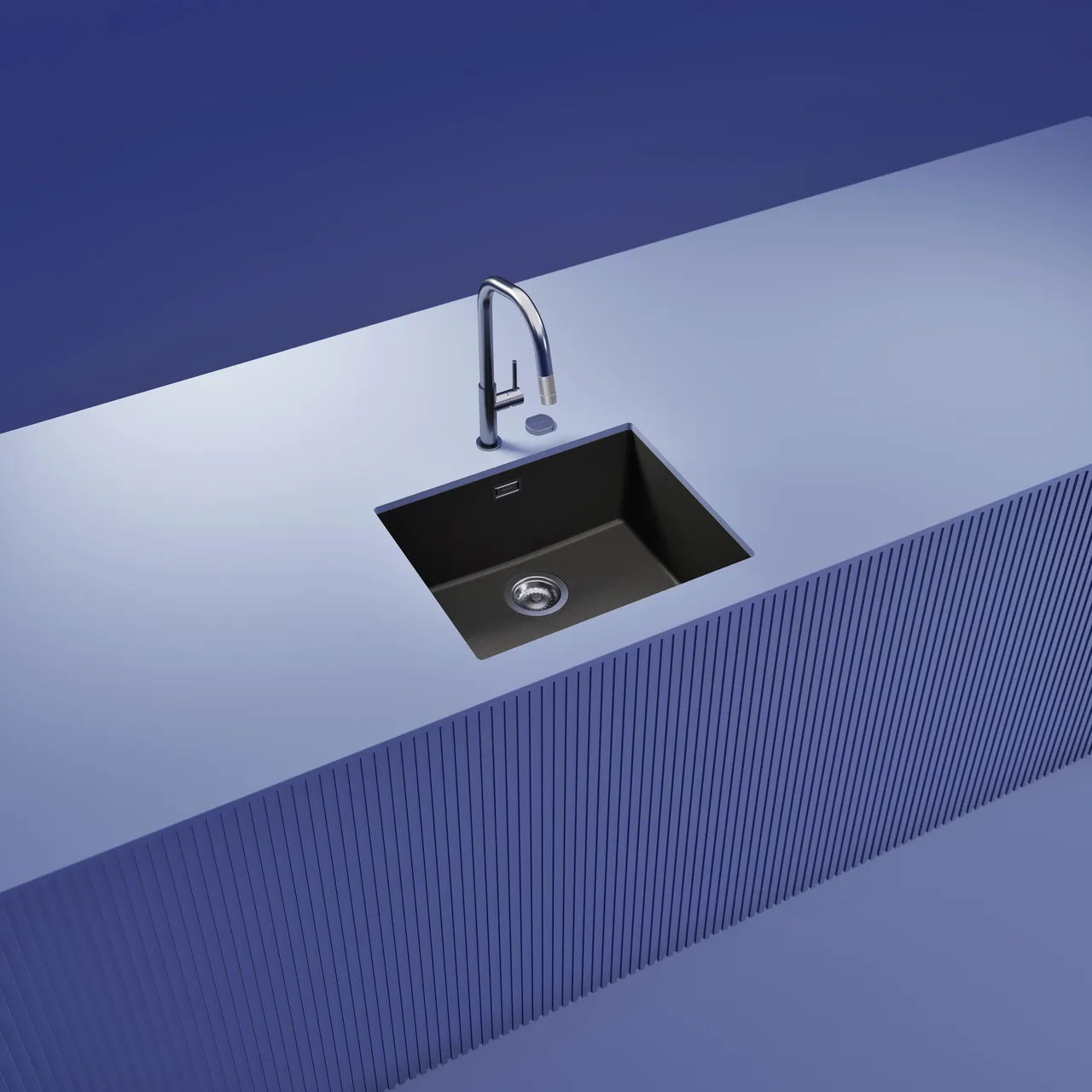 Obrázok Drez KAIA N-100L Silverstone spodné uloženie