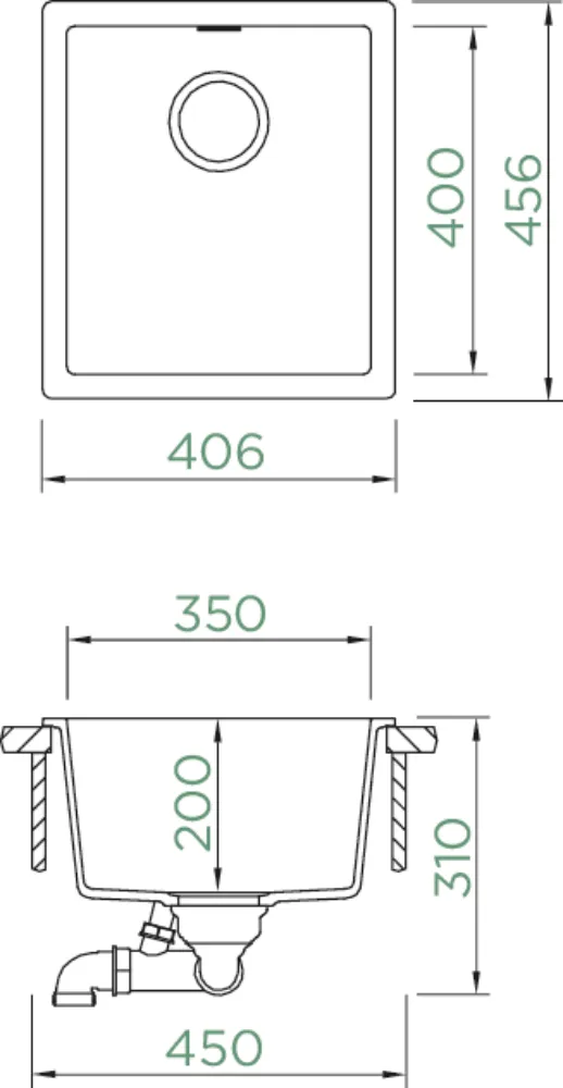 Obrázok Drez KAIA N-100S Puro horné uloženie