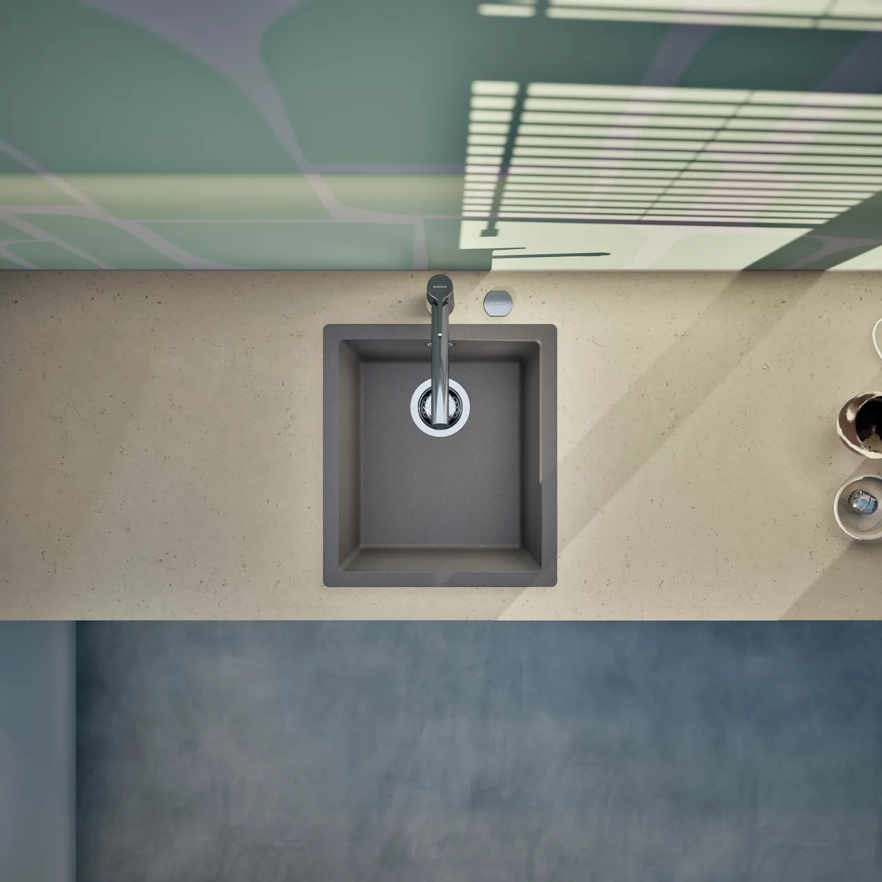 Obrázok Drez KAIA N-100S Silverstone horné uloženie