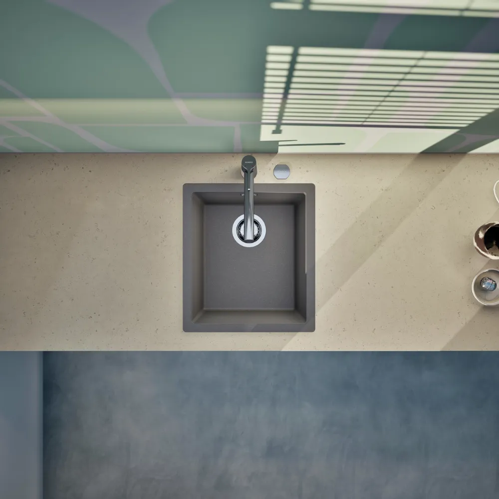 Obrázok Drez KAIA N-100S Silverstone horné uloženie