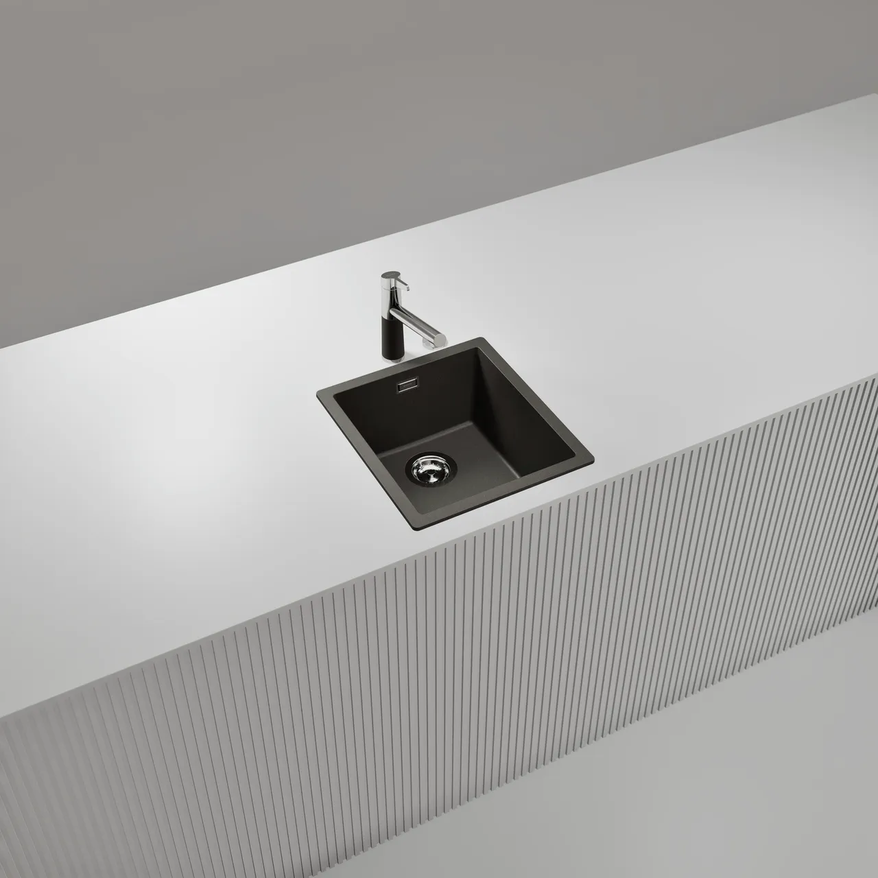 Obrázok Drez KAIA N-100S Silverstone horné uloženie