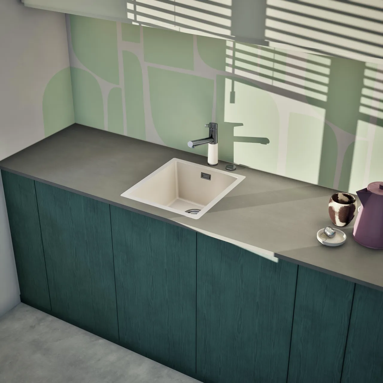 Obrázok Drez KAIA N-100S Magnolia do roviny