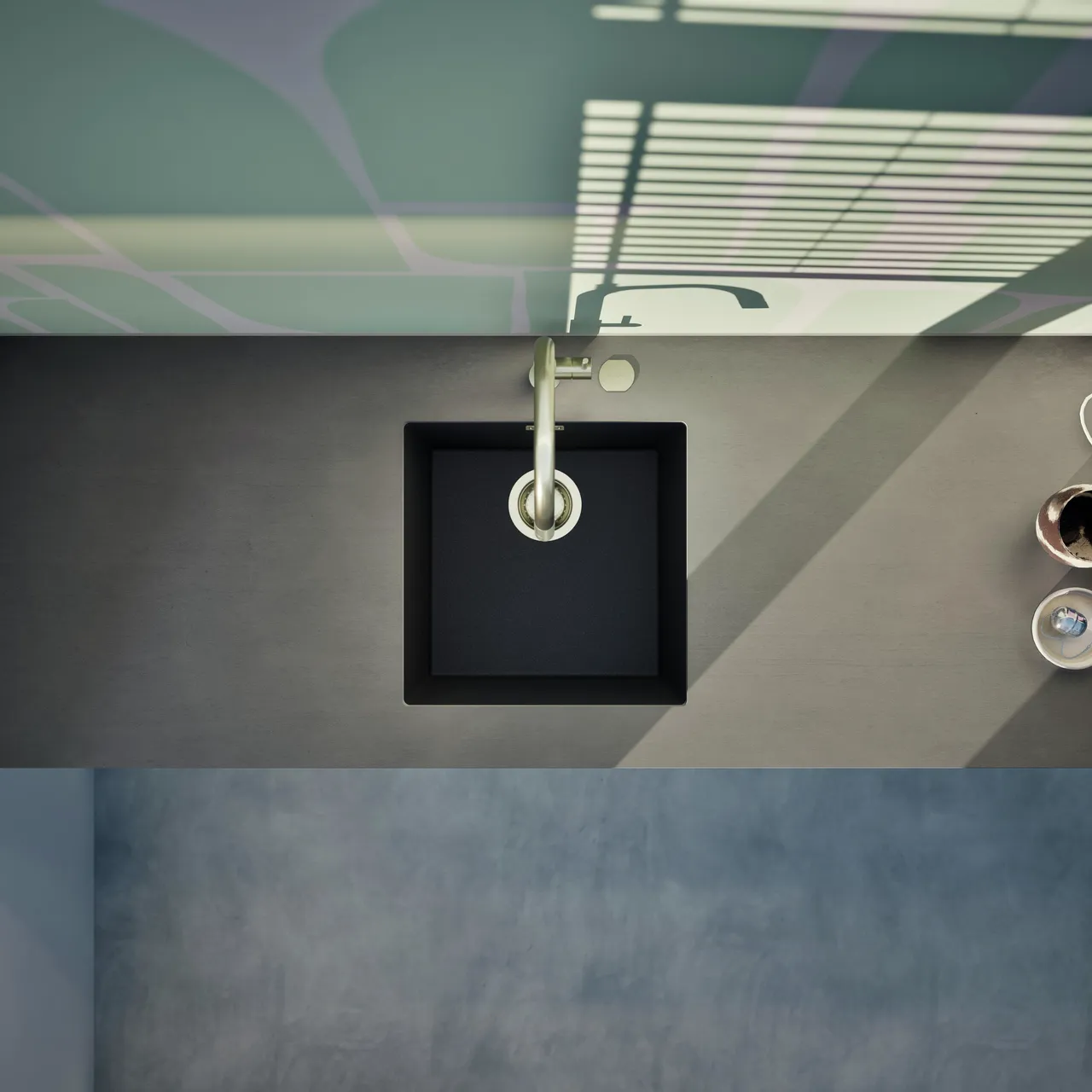 Obrázok Drez KAIA N-100 Magma spodné uloženie