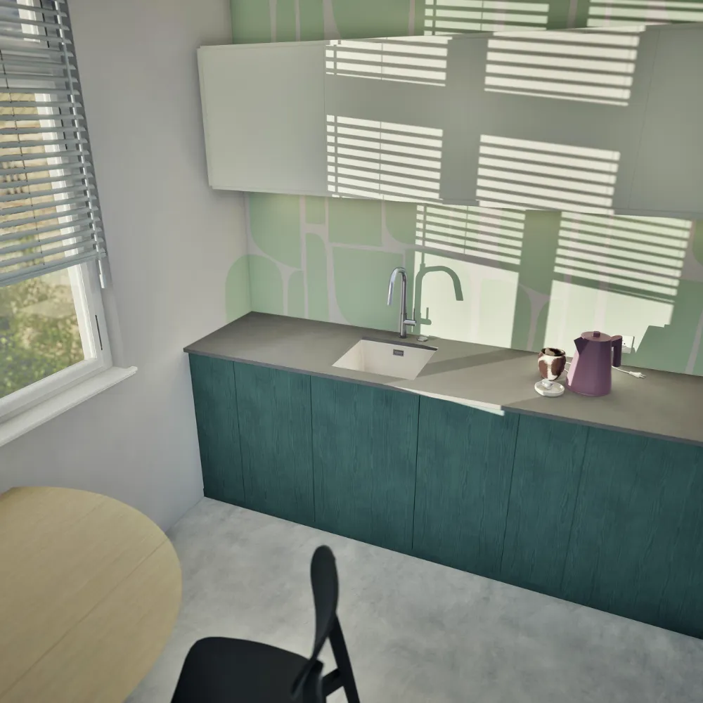 Obrázok Drez KAIA N-100 Magnolia spodné uloženie