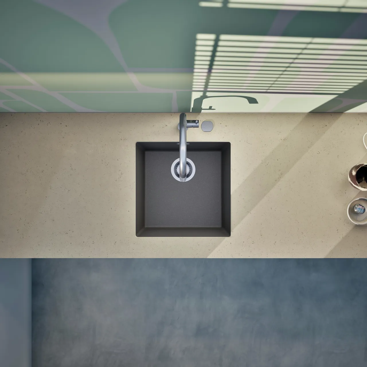 Obrázok Drez KAIA N-100 Stone spodné uloženie