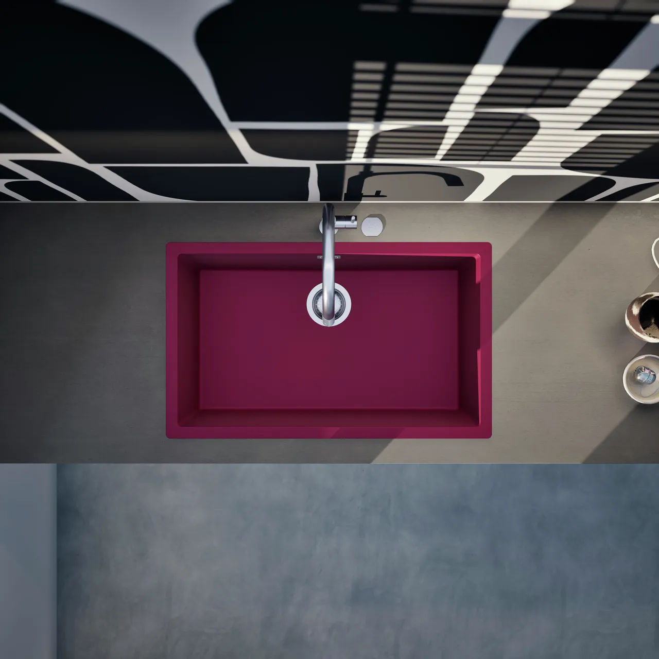 Obrázok Drez KAIA N-100XL Berry horné uloženie