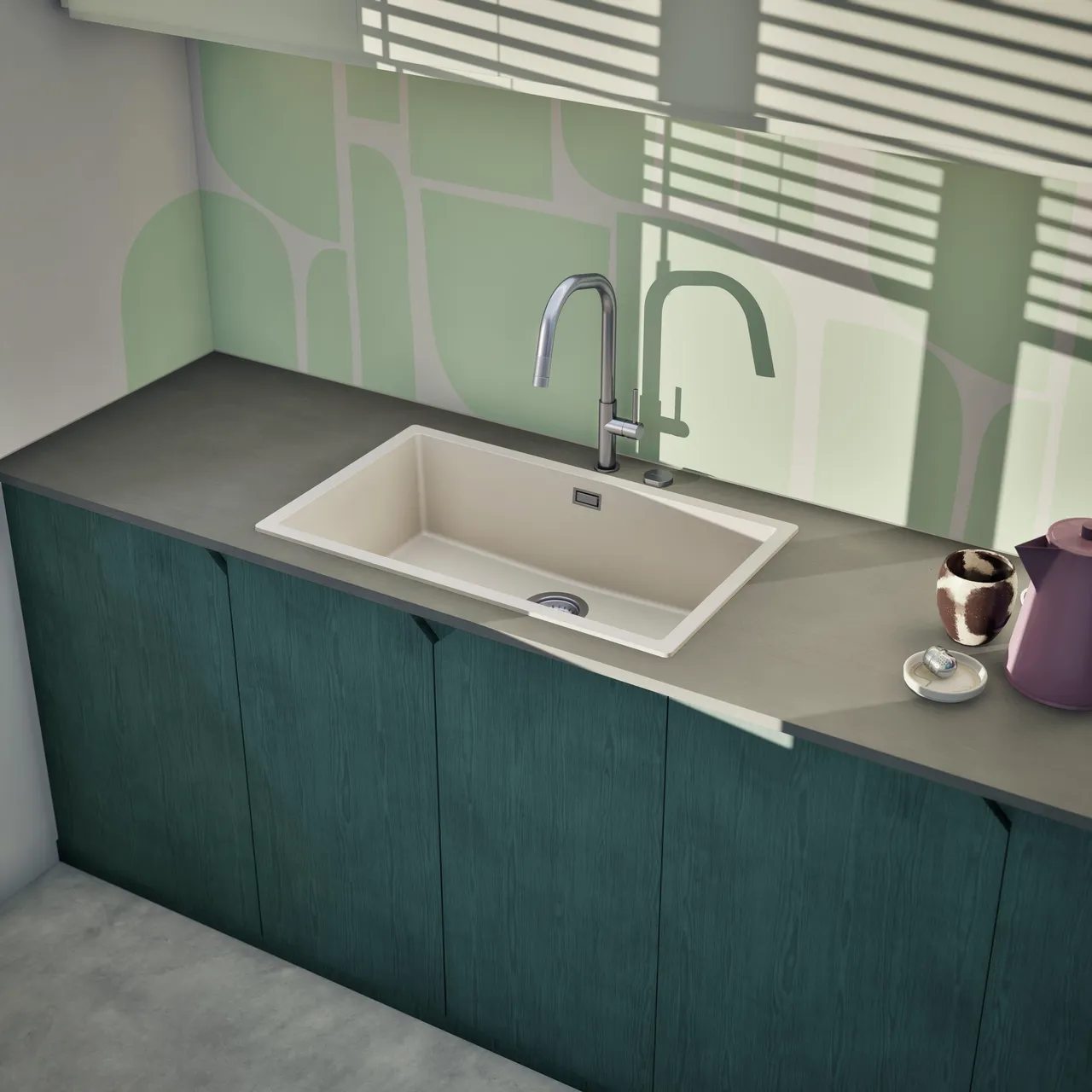 Obrázok Drez KAIA N-100XL Magnolia horné uloženie