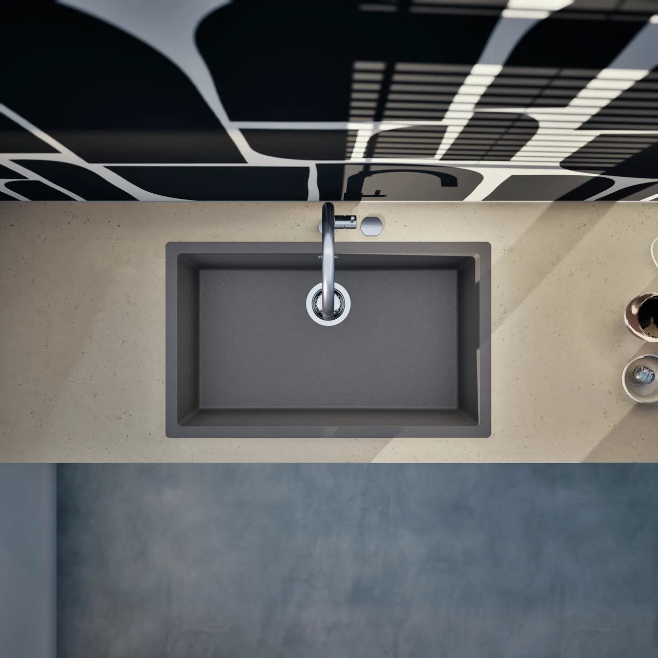 Obrázok Drez KAIA N-100XL Silverstone horné uloženie