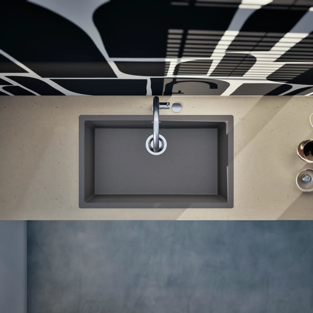 Obrázok Drez KAIA N-100XL Silverstone horné uloženie