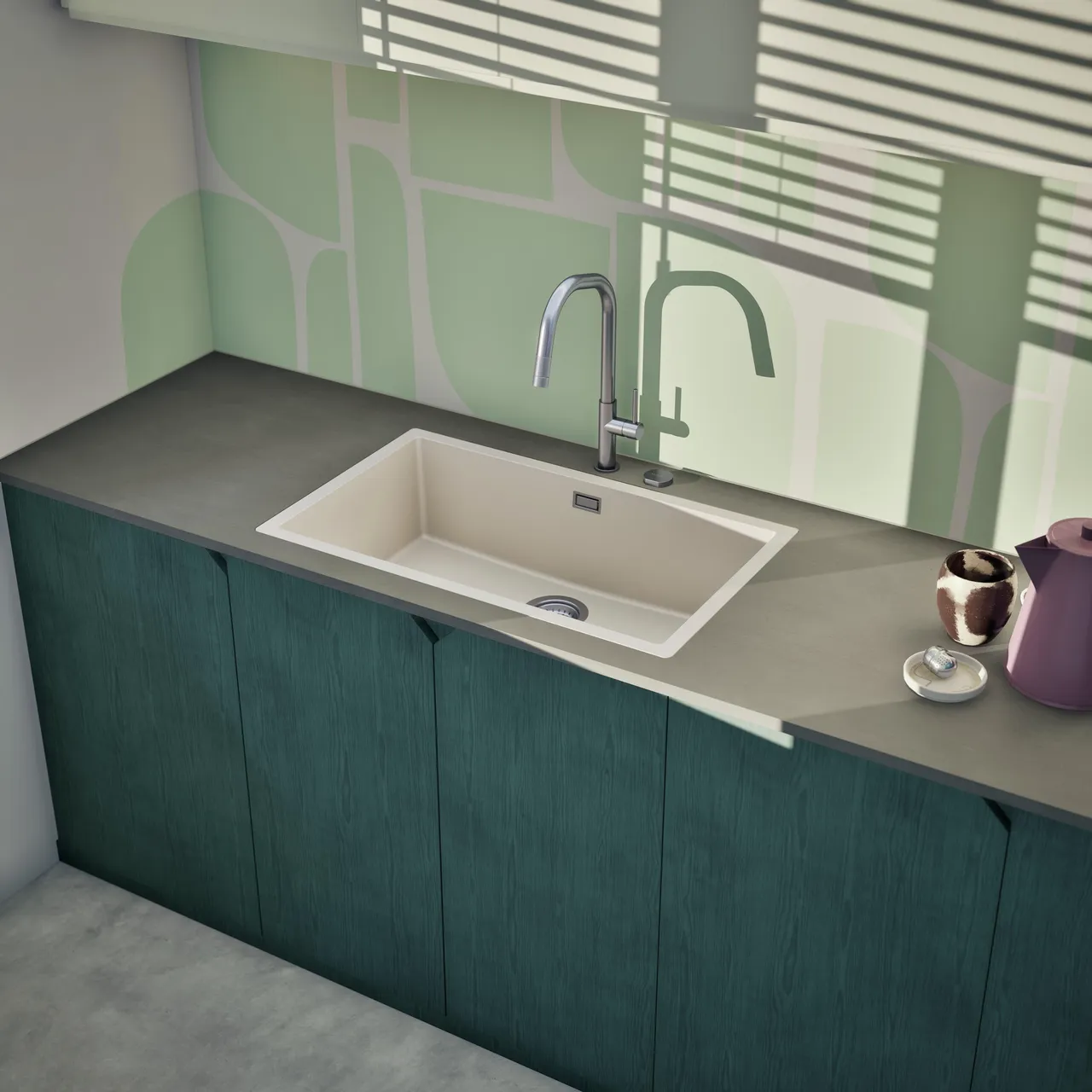 Obrázok Drez KAIA N-100XL Magnolia do roviny