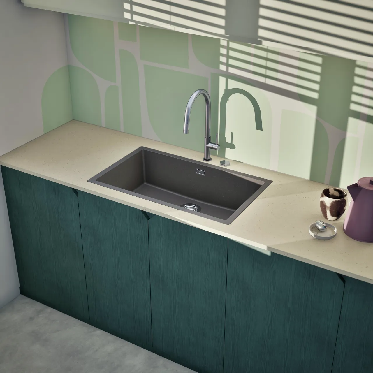 Obrázok Drez KAIA N-100XL Silverstone do roviny