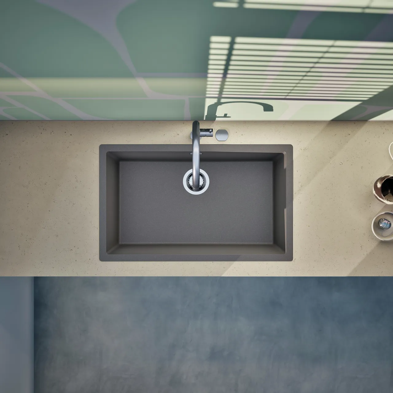 Obrázok Drez KAIA N-100XL Silverstone do roviny