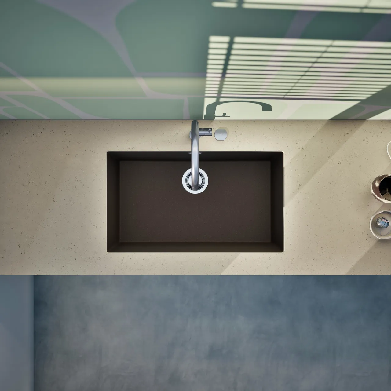 Obrázok Drez KAIA N-100XL Bronze spodné uloženie