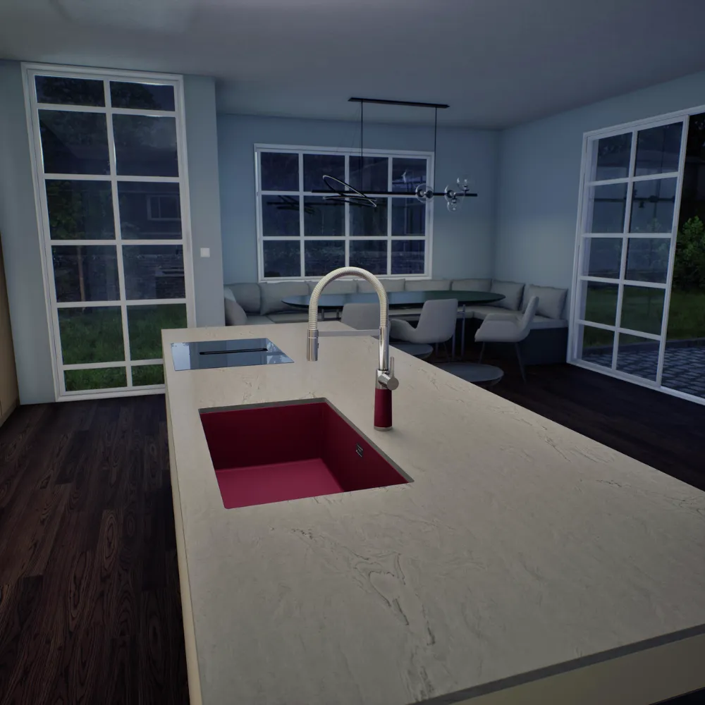 Obrázok Drez KAIA N-100XL Berry spodné uloženie