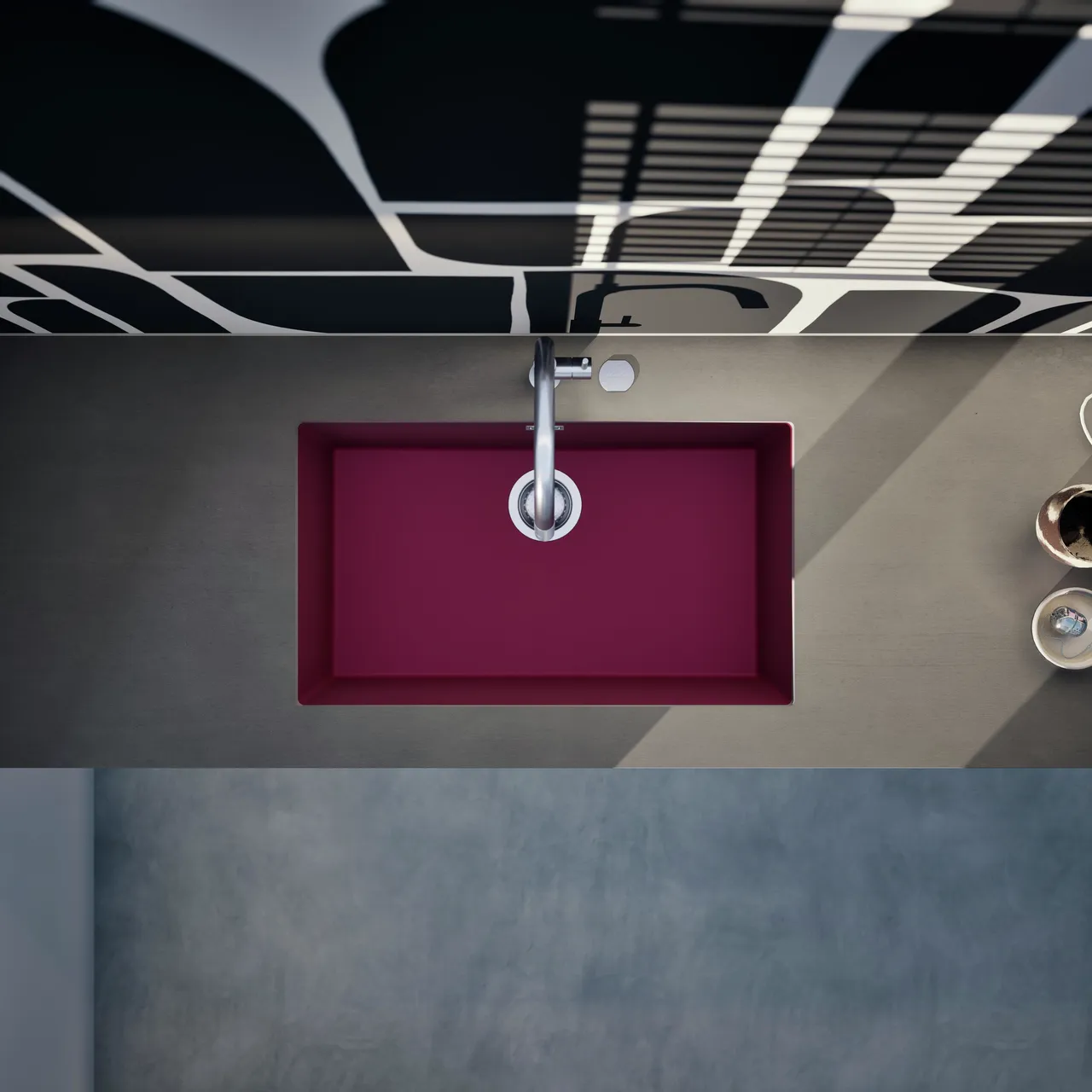 Obrázok Drez KAIA N-100XL Berry spodné uloženie