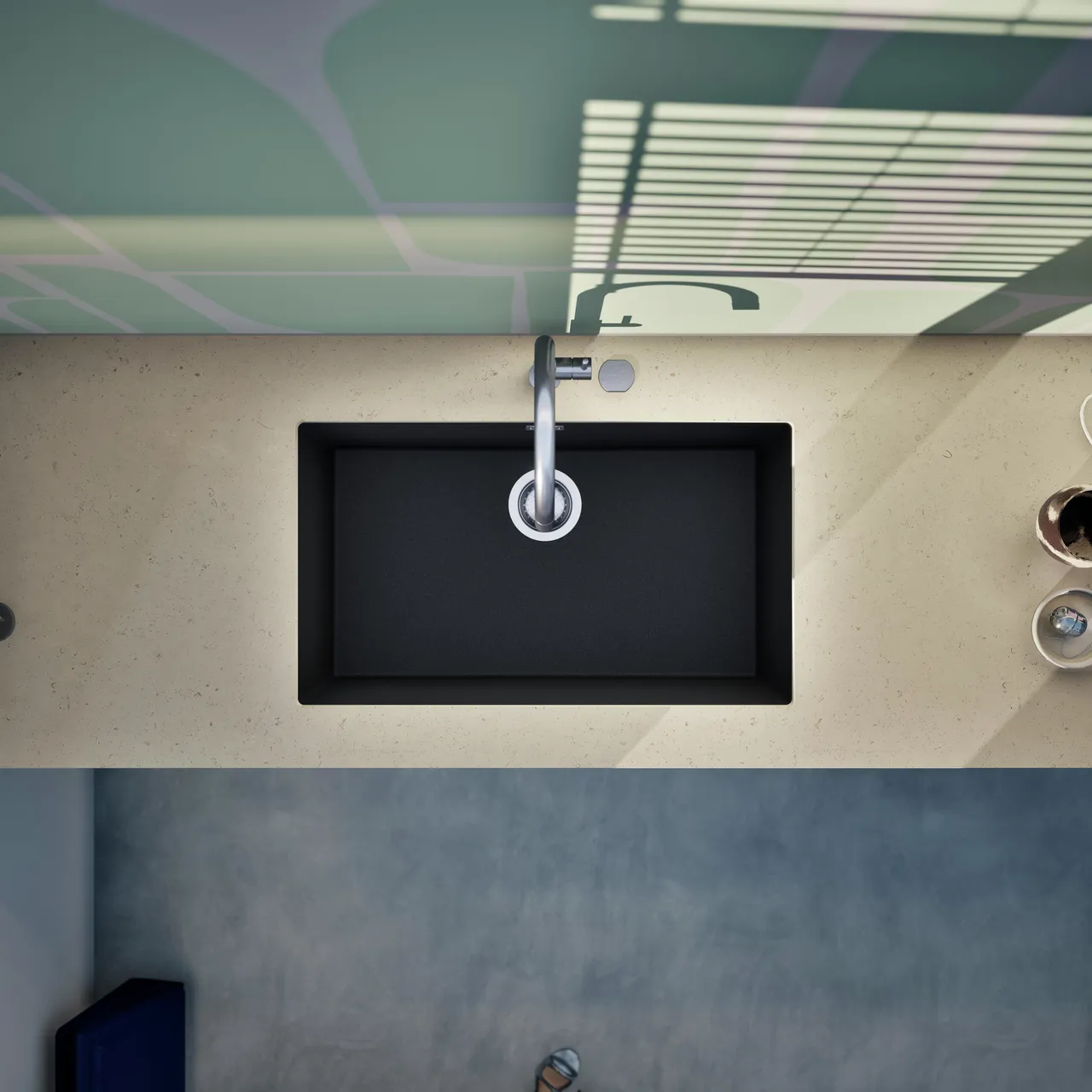 Obrázok Drez KAIA N-100XL Magma spodné uloženie