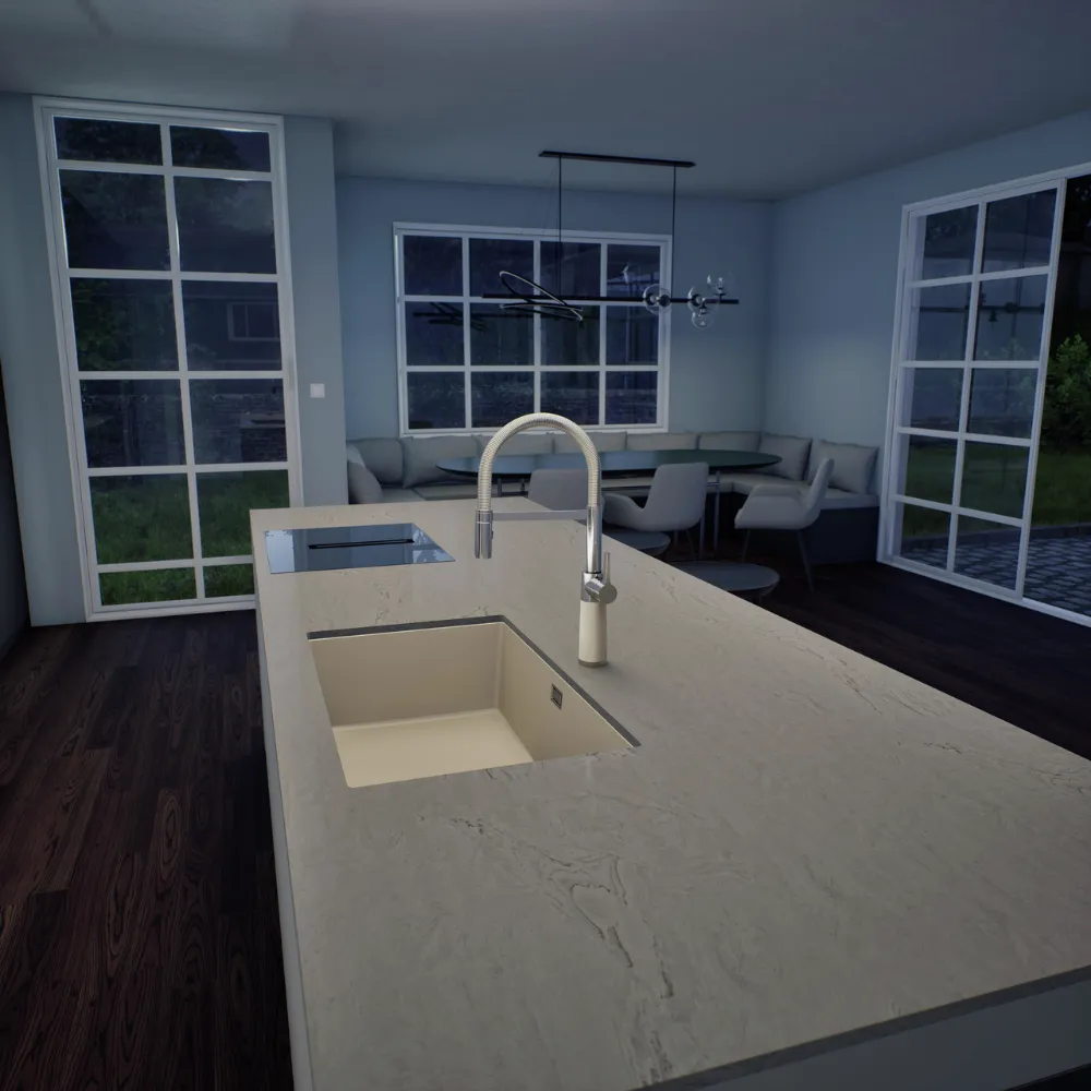 Obrázok Drez KAIA N-100XL Magnolia spodné uloženie