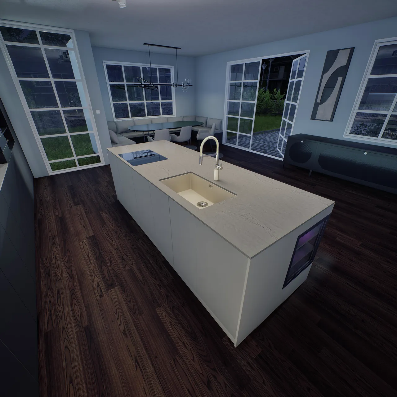 Obrázok Drez KAIA N-100XL Magnolia spodné uloženie