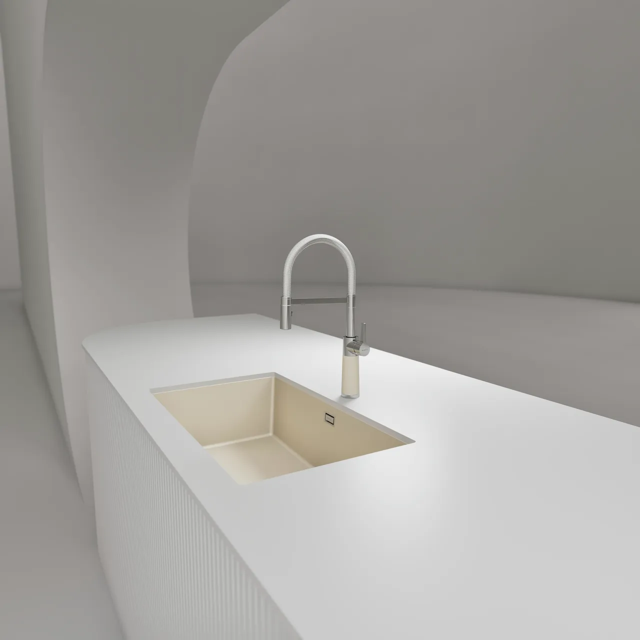 Obrázok Drez KAIA N-100XL Magnolia spodné uloženie