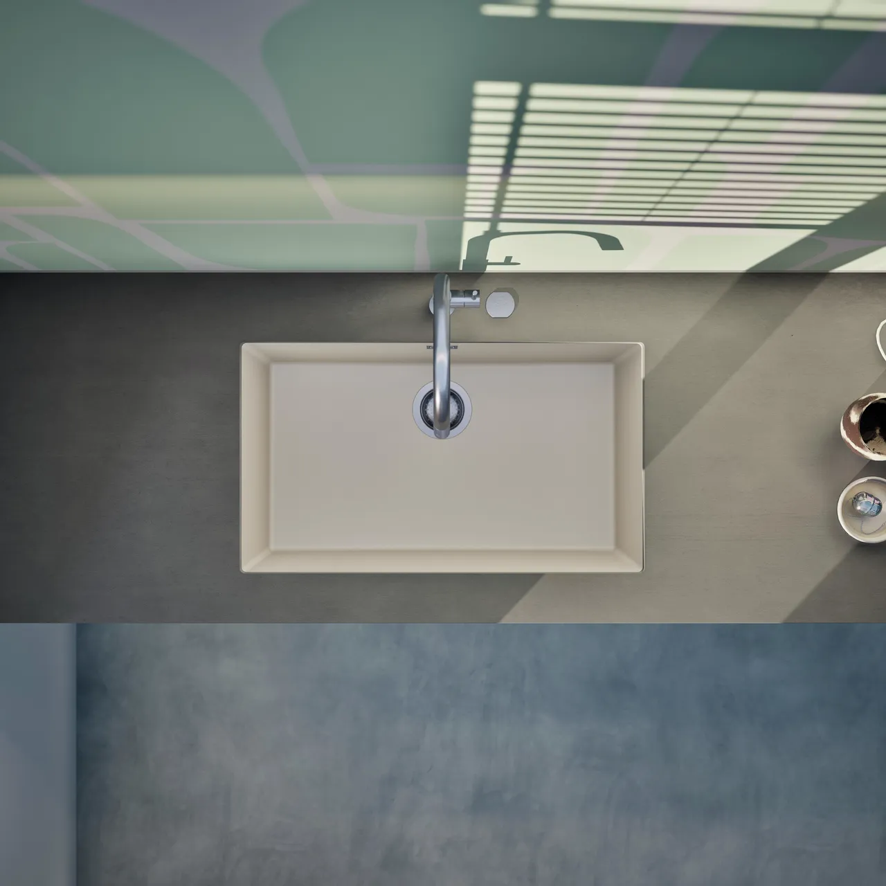 Obrázok Drez KAIA N-100XL Magnolia spodné uloženie