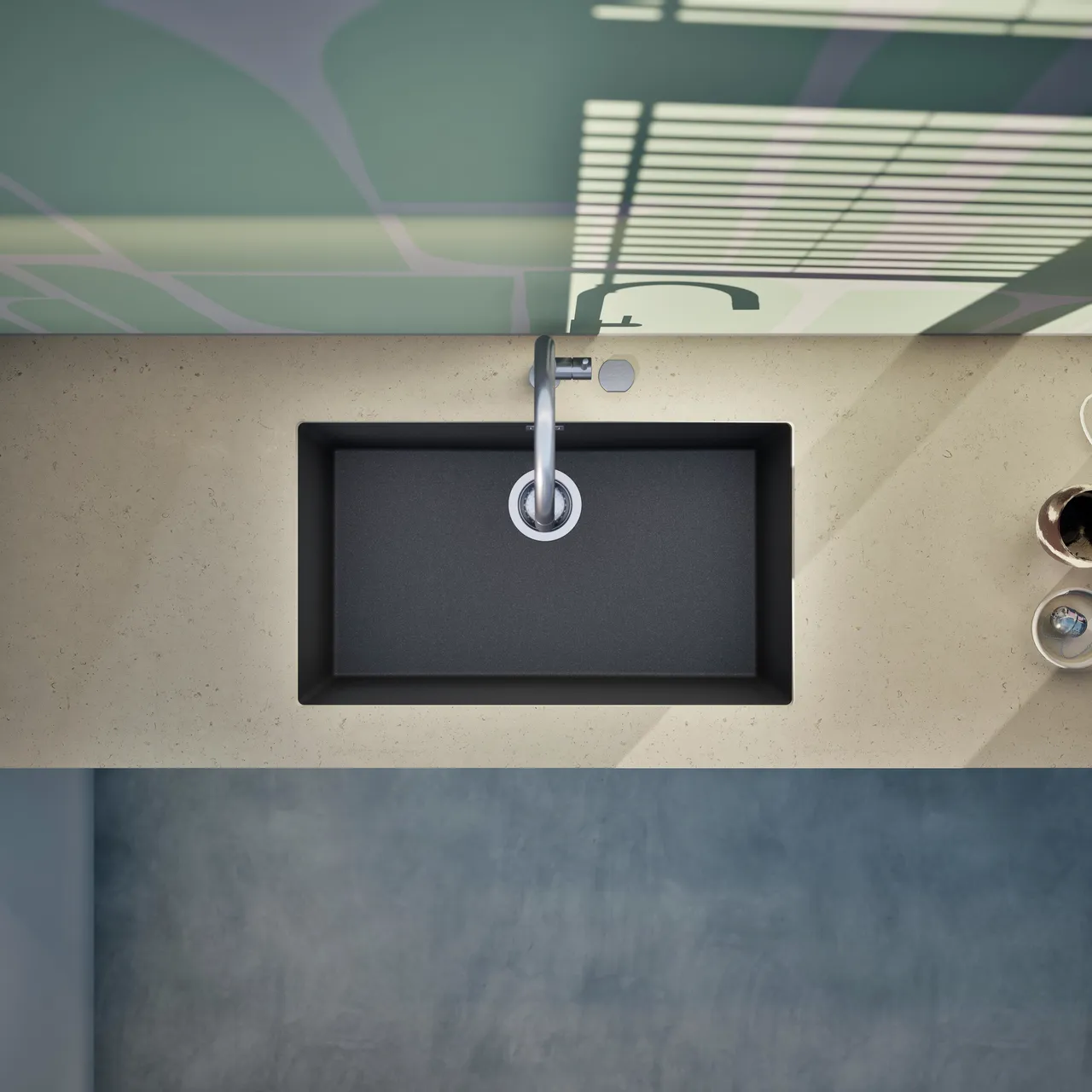 Obrázok Drez KAIA N-100XL Stone spodné uloženie