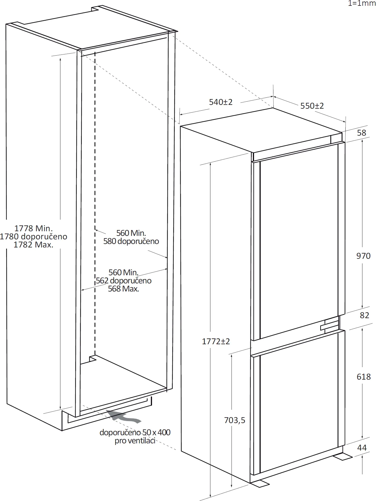 Obrázok Vstavaná chladnička KC2268J