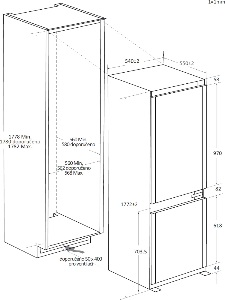Obrázok Vstavaná chladnička KC2268J