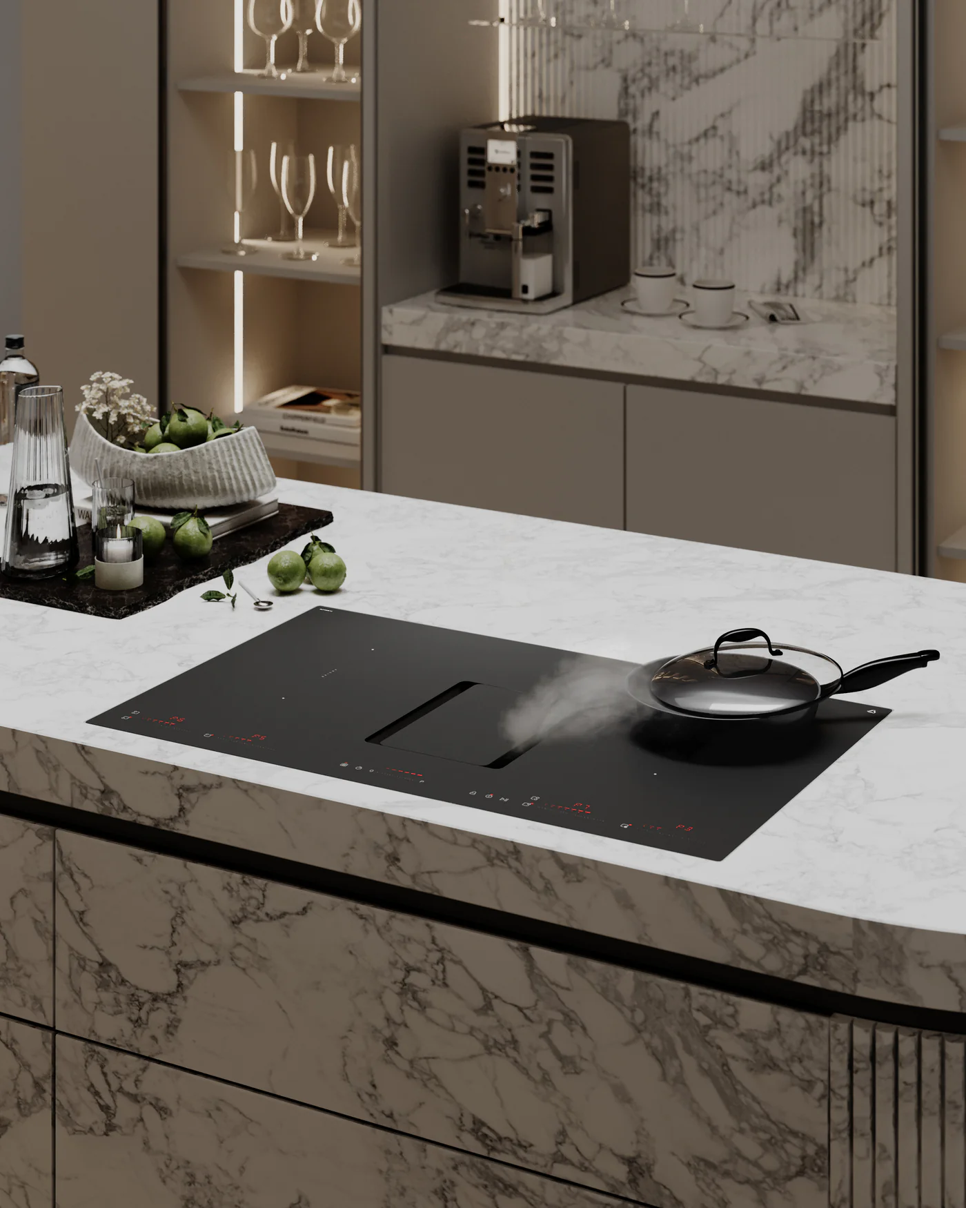 Obrázok Indukčná doska s integrovaným odsávačom pár CDB8303M  WizardMatte 83