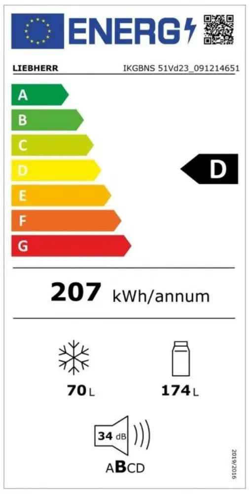 Obrázok Vstavaná kombinovaná chladnička IKGBNS 51Vd23 Plus NoFrost