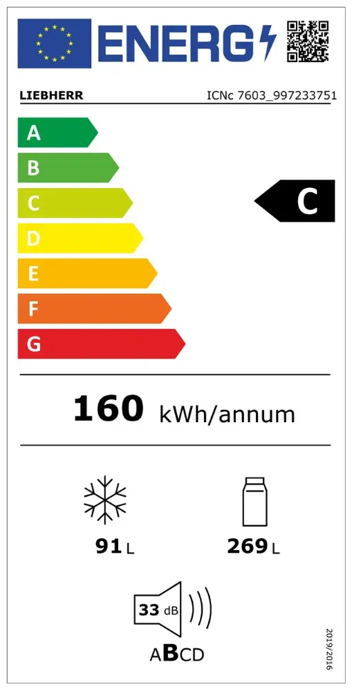 Obrázok Vstavaná chladnička kombinovaná ICNc 7603 pure NoFrost